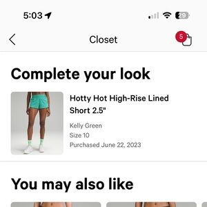 Lululemon Hotty Hot Hi-Rise 2.5” inseam Shorts in Kelly Green size 10